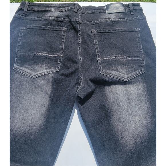 Switch Remarkable Jeans Mens 38x30 Black Paint Splatter Whiskers Hip Hop Denim - Picture 8 of 10
